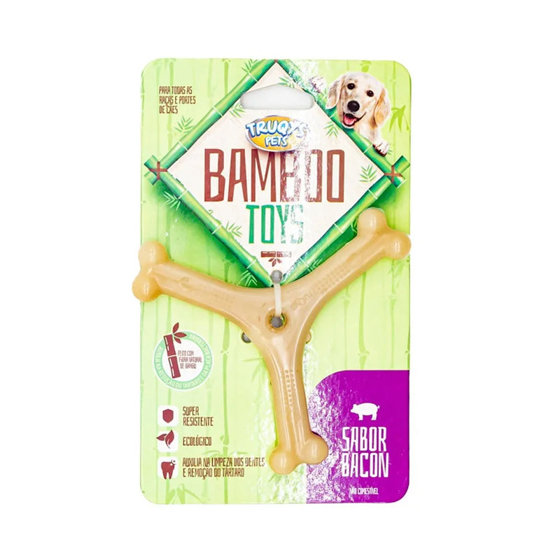 Brinquedo Mordedor de Bambu Sabor Bacon
