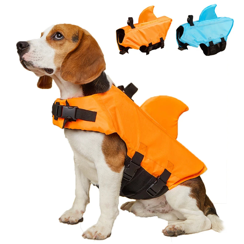 Colete Salva-Vidas para Cães - Estilo Tubarão